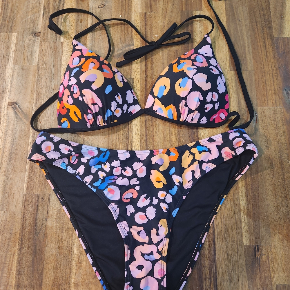 Colorful Leopard Print CUPSHE Bikini Set
